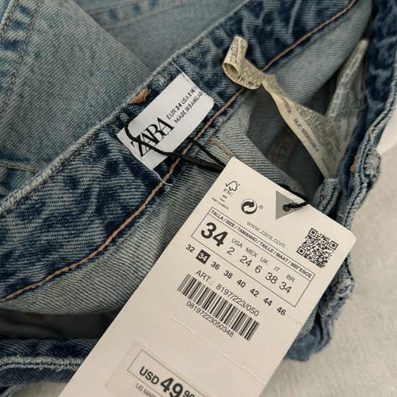 ZARA TRF MID-RISE WIDE LEG JEANS / REF. 8197/223 - Picture 6 of 6